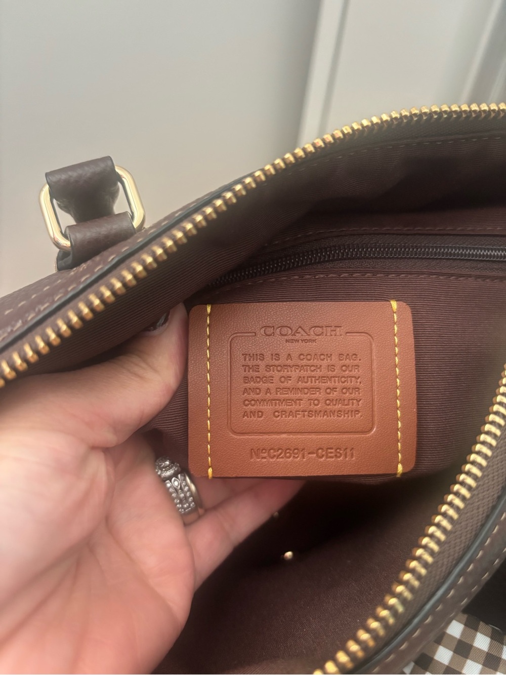 Coach Large Rowan in Maple - Picture 5 of 7